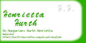 henrietta hurth business card